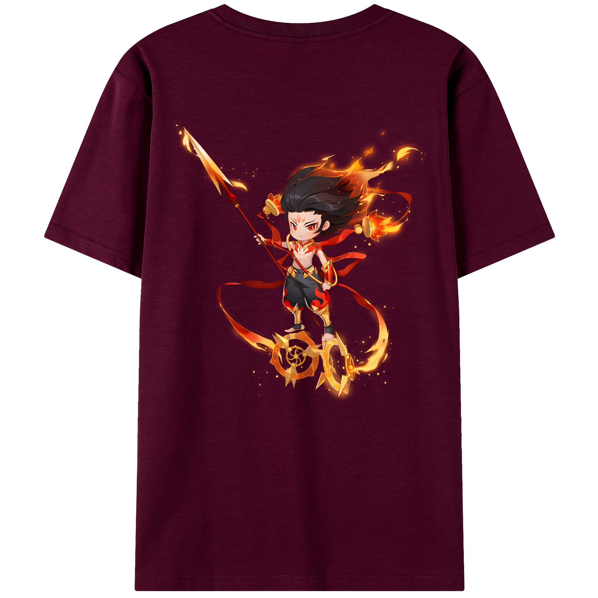 （画像用） Ne Zha 2 ナタ 魔童の大暴れ レディース半袖Tシャツ(バックプリント)